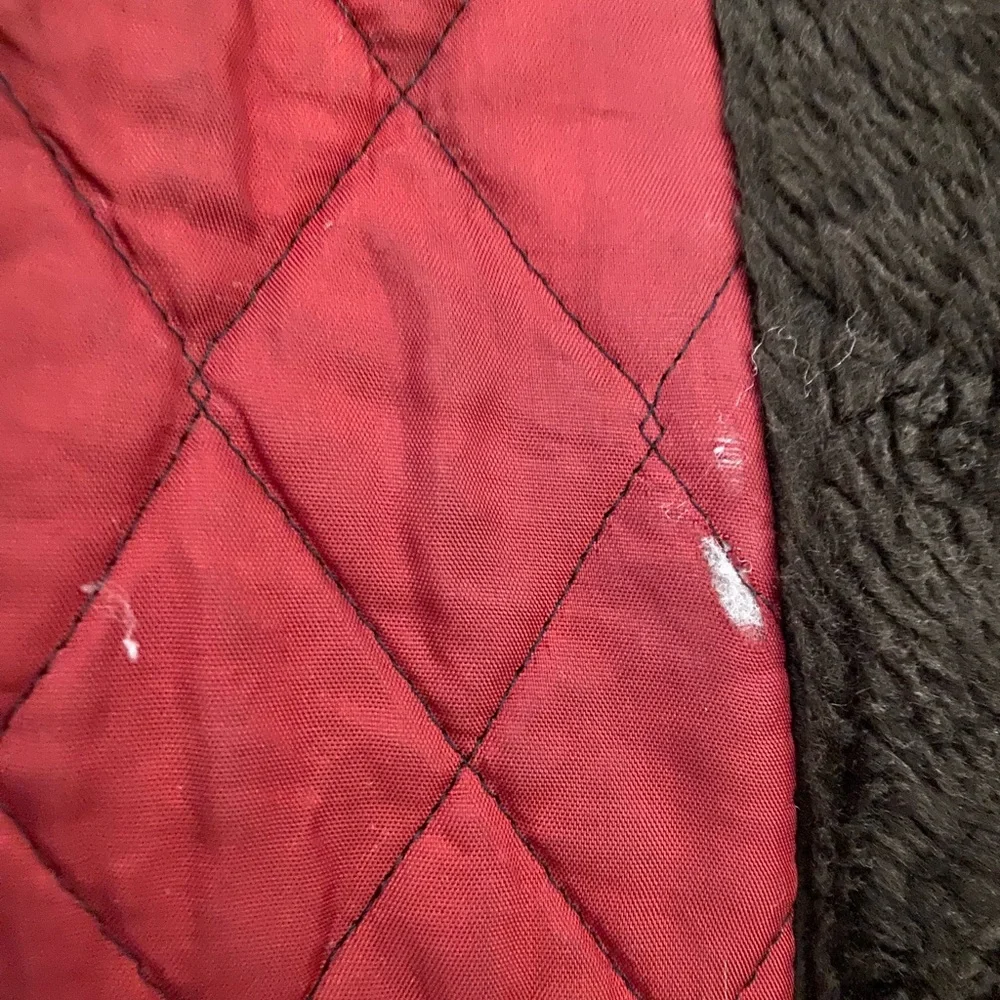 Women's ILGWU Vintage Burgundy Hooded Faux Fur Coat - Picture 14 of 16